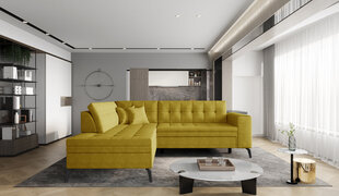 Stūra dīvāns NORE Lanvin, Gojo, dzeltens cena un informācija | Stūra dīvāni | 220.lv