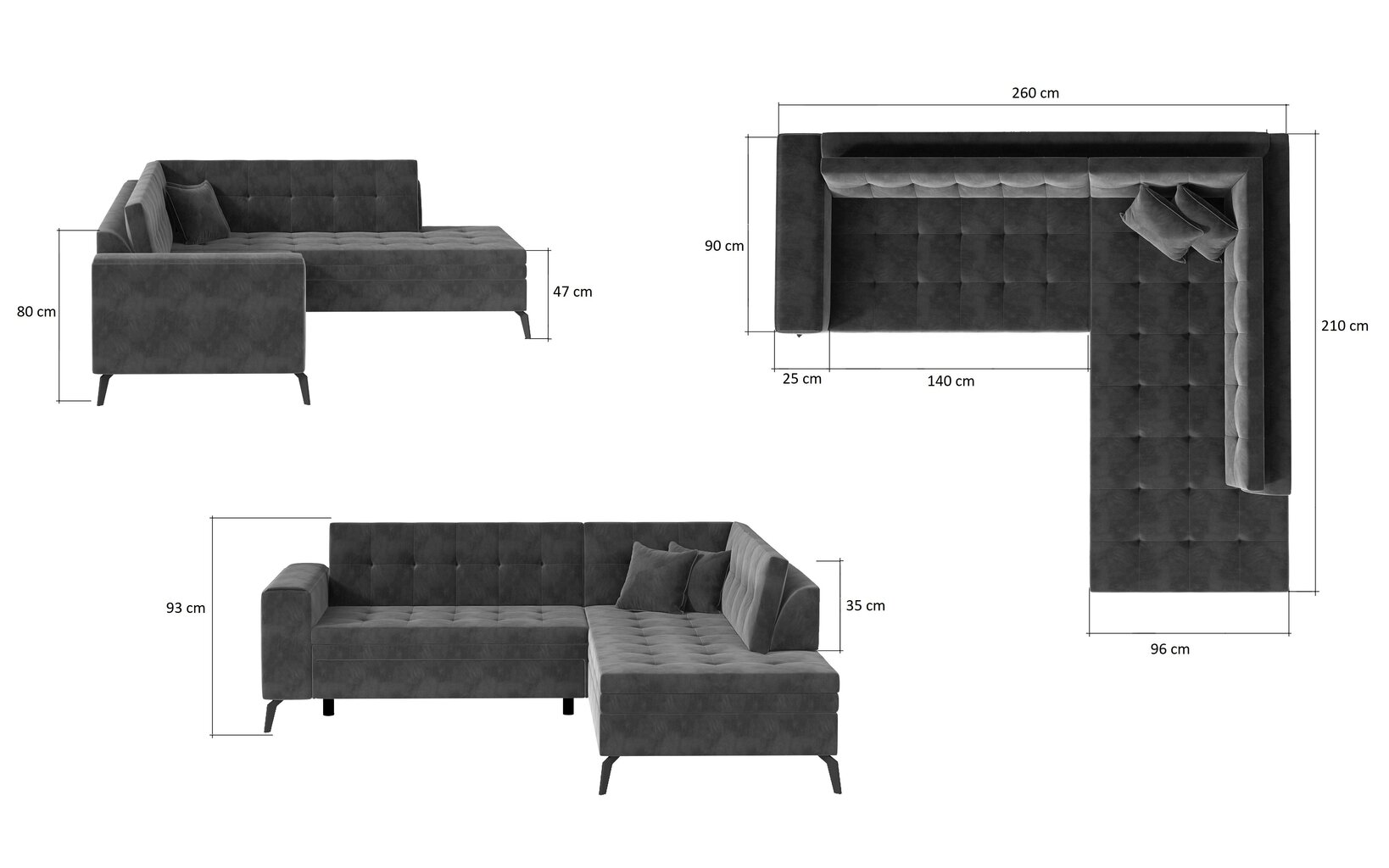 Stūra dīvāns NORE Lanvin, Savoi, gaiši zils cena un informācija | Stūra dīvāni | 220.lv