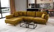 Stūra dīvāns NORE Larde, Nube, dzeltens cena un informācija | Stūra dīvāni | 220.lv