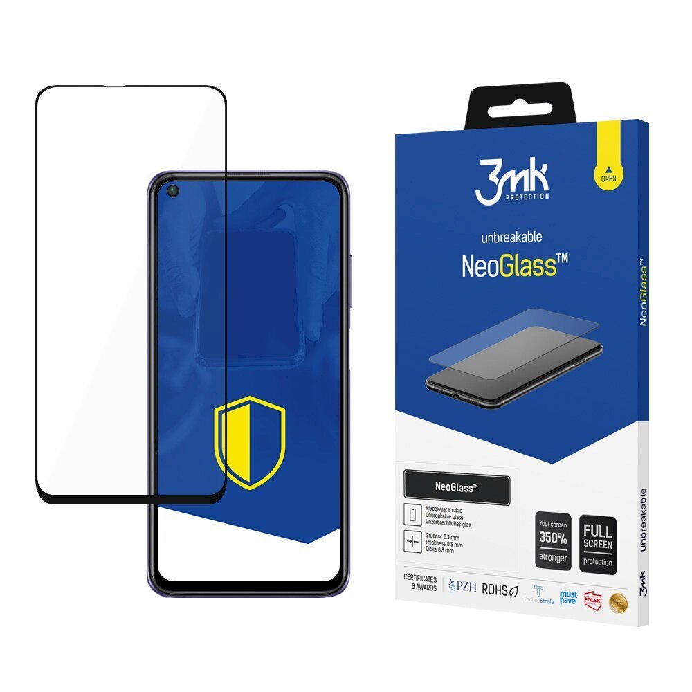 3mk NeoGlass™, paredzēts Xiaomi Redmi Note 9T 5G Black cena un informācija | Ekrāna aizsargstikli | 220.lv