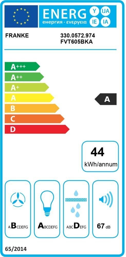 Franke FVT 605 BK A 330.0572.974 cena un informācija | Tvaika nosūcēji | 220.lv