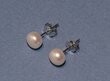 Sudraba auskari ar baltām pērlēm цена и информация | Auskari | 220.lv