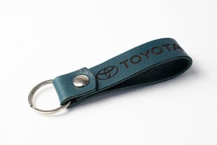 Ādas piekariņš Toyota, zili - zaļš cena un informācija | Atslēgu piekariņi | 220.lv