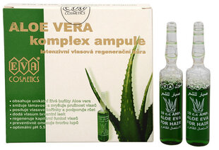 Matu ampulas Eva Cosmetics Aloe Vera, 5x10 ml цена и информация | Средства для укрепления волос | 220.lv