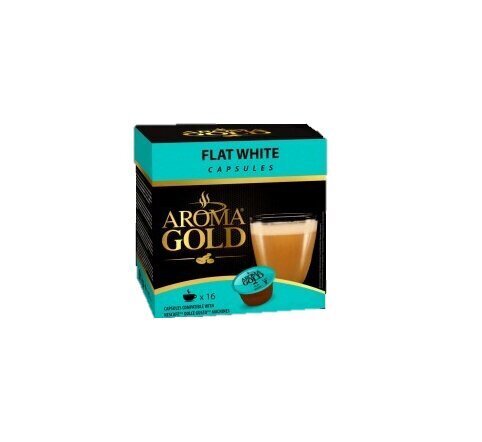 AROMA GOLD Dolce Gusto Flat White 16 gab. Kafijas kapsulas cena un informācija | Kafija, kakao | 220.lv