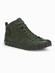 Мужские кроссовки на шнуровке Ombre T374, темно-зеленые цена и информация | Кроссовки мужские | 220.lv