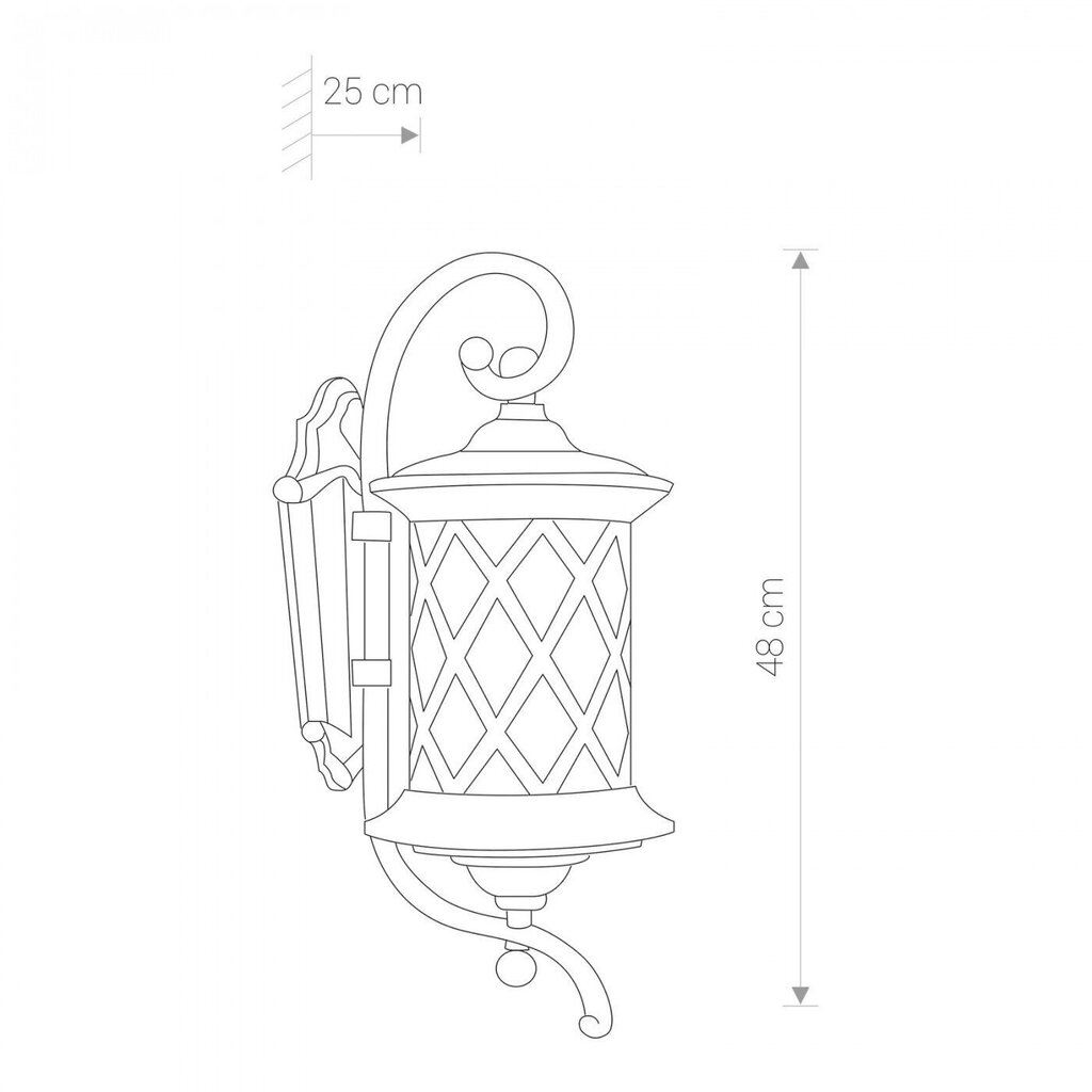 Nowodvorski Lighting sienas lampa Lanter 6911 cena un informācija | Sienas lampas | 220.lv