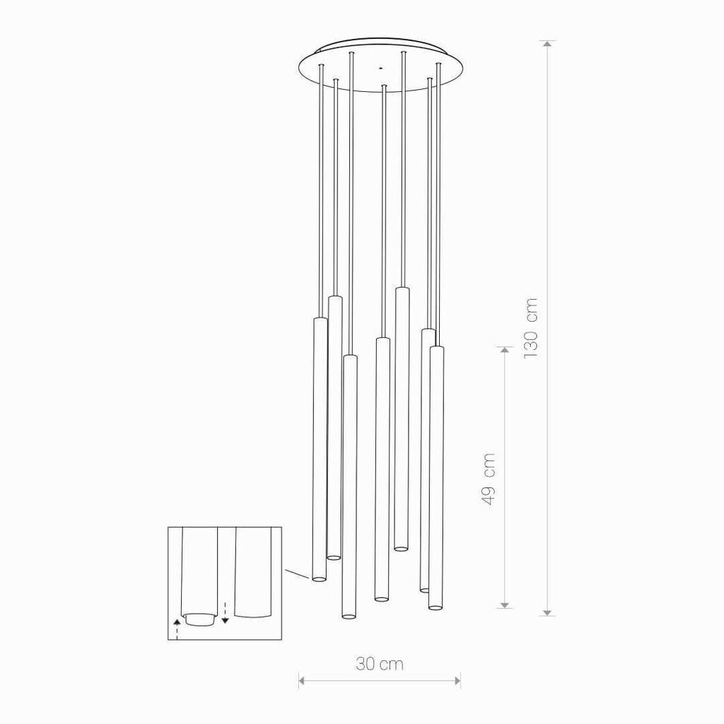 Nowodvorski Lighting piekaramā lampa 8920 Laser Black 7 cena un informācija | Piekaramās lampas | 220.lv