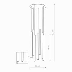 Nowodvorski Lighting подвесной светильник 8921 Laser Solid Brass Black 7 цена и информация | Люстры | 220.lv