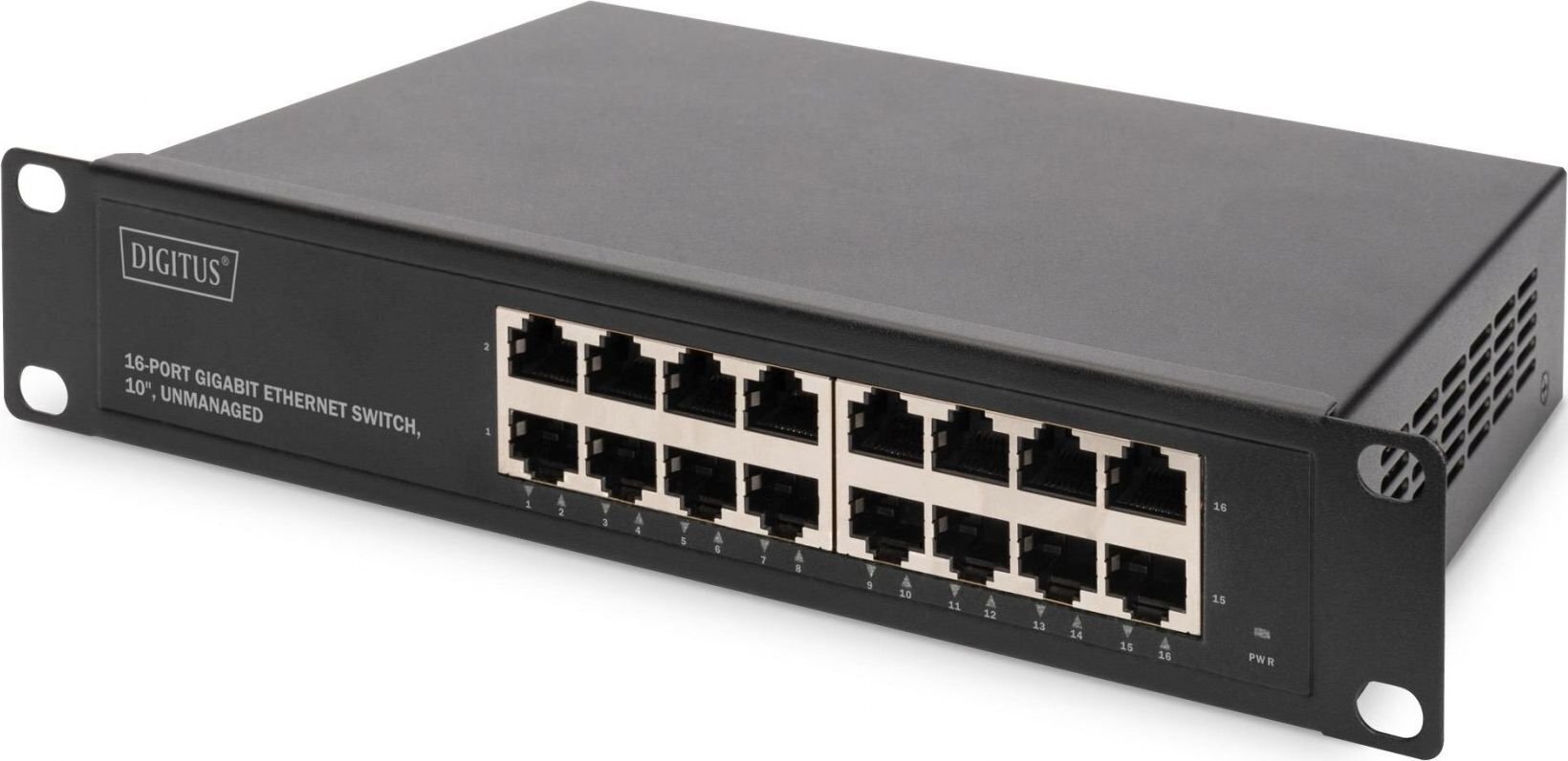 Digitus 16-port Gigabit Ethernet Switch DN-80115 10/100/1000 Mbps (RJ-45), Unmanaged, Rack mountable, Power supply type Internal, Ethernet LAN (RJ-45) ports 16 cena un informācija | Komutatori (Switch) | 220.lv