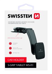 Swissten S-GRIP-M5-R1 Premium Universāls Turētājs ar Magnētu Auto Panelim Melns cena un informācija | Auto turētāji | 220.lv