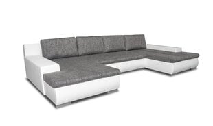 Universāls stūra dīvāns Solano U 108, pelēks/balts cena un informācija | Stūra dīvāni | 220.lv