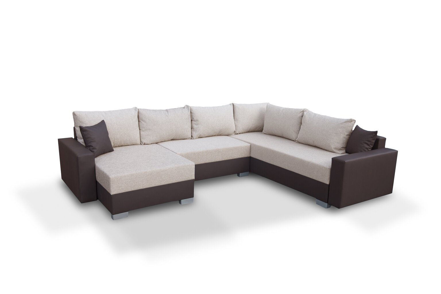 Universāls stūra dīvāns Gustaw 06, smilškrāsas/brūnas krāsas cena un informācija | Stūra dīvāni | 220.lv