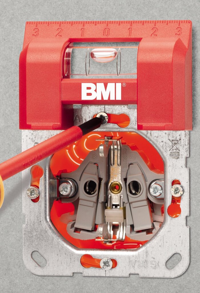 BMI Plastmasas līmeņrādis ligzdām ar magnētu 70 mm цена и информация | Rokas instrumenti | 220.lv