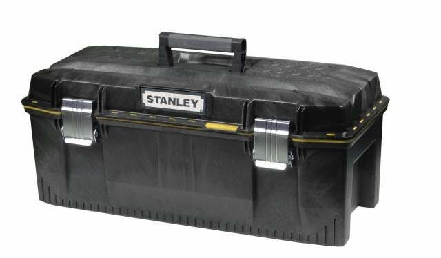 STANLEY FATMAX ūdensnecaurlaidīga instrumentu kastes glabāšana ar lieljaudas metāla aizbīdni, pārnēsājamu paplāti instrumentiem cena un informācija | Rokas instrumenti | 220.lv