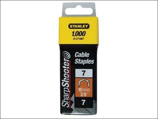 Stanley 1-CT106T 10-миллиметровые кабельные скобы типа 7 (1000 штук) цена и информация | Механические инструменты | 220.lv