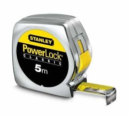 Stanley 33 194 Powerlock noteikums 5M 0 33 194 cena un informācija | Rokas instrumenti | 220.lv