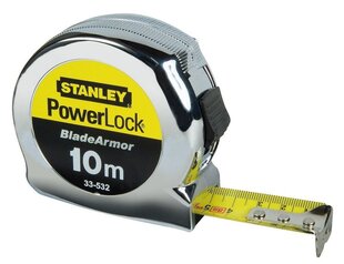 Stanley 0-33-532 10m Micro Powerlock lente ar lāpstiņu bruņām цена и информация | Механические инструменты | 220.lv