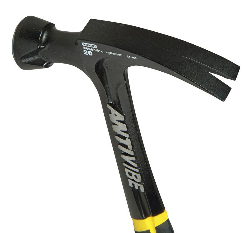 Stanley FMHT1-51278 20oz Fatmax Antivibe Steel Hammer-Rip Claw, melns / dzeltens, 570g цена и информация | Rokas instrumenti | 220.lv