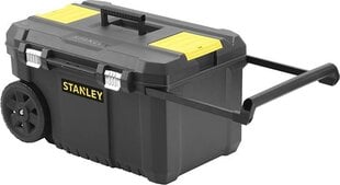 STANLEY Rolling Toolbox krūtis ar lieljaudas metāla aizbīdni, 2 vāku organizatori mazām detaļām, pārnēsājama paplāte darbarīkiem cena un informācija | Instrumentu kastes | 220.lv