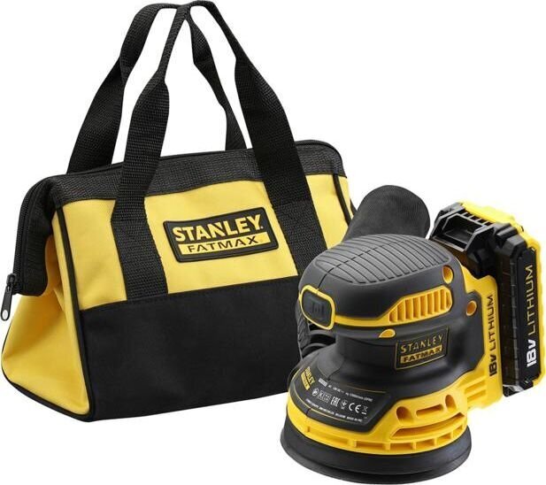 Stanley Fatmax Lithium Random Orbitāla bezvadu elektriskā slīpmašīna, FMCW220D1-QW cena un informācija | Slīpmašīnas | 220.lv