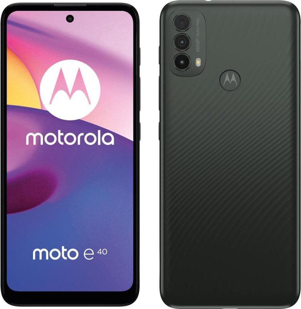 Motorola Moto E40, 64 GB, Dual SIM, Carbon Gray cena un informācija | Mobilie telefoni | 220.lv