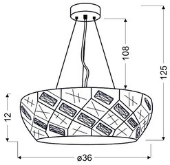 Candellux lampa Glance 36 LED cena un informācija | Lustras | 220.lv