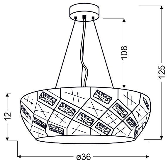 Candellux lampa Glance 36 LED цена и информация | Piekaramās lampas | 220.lv