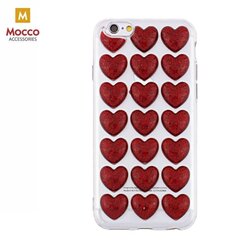 Mocco Trendy Heart Silikona Apvalks Priekš Apple iPhone 6 Plus / 6S Plus Sarkans cena un informācija | Telefonu vāciņi, maciņi | 220.lv