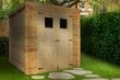 Koka dārza mājiņa ar grīdu Timbela M309 - A200 x 204 x 204 cm, brūna cena un informācija | Dārza mājiņas, šķūņi, malkas nojumes | 220.lv