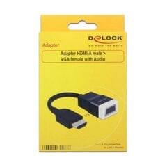 Delock 65587, HDMI-A M/VGA F Audio cena un informācija | Kabeļi un vadi | 220.lv