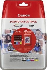 Oriģinālais Tintes Kārtridžs Canon CLI551XL Daudzkrāsains cena un informācija | Tintes kārtridži | 220.lv