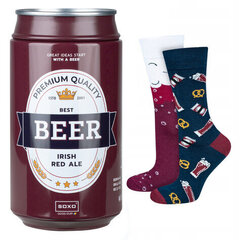 Мужские носки SOXO в банке из-под пива 40-45 на подарок цена и информация | Мужские носки | 220.lv