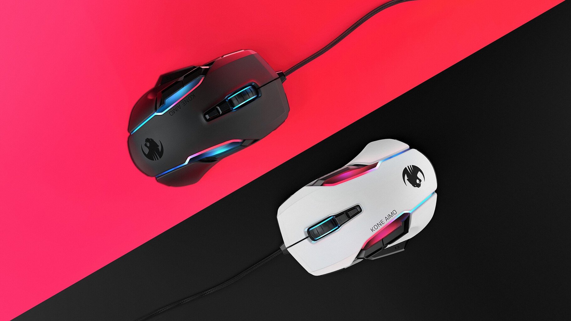 Мыши для игр Roccat Kone AIMO Remastered, белый цена | 220.lv