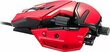 Mad Catz R.A.T. 8+, sarkans cena un informācija | Peles | 220.lv