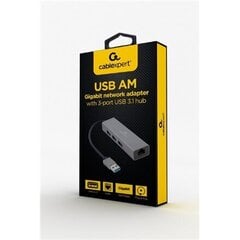 Адаптер Cablexpert A-AMU3-LAN-01 цена и информация | Адаптеры и USB разветвители | 220.lv