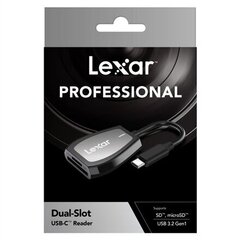 Адаптер Lexar LRW470U-RNHNG USB-C, Micro SD — USB 3.2 Gen1 цена и информация | Адаптеры и USB разветвители | 220.lv