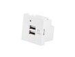 USB Adapteris Lanberg AC-4545-2XUSB2.1-W cena un informācija | Kabeļi un vadi | 220.lv