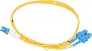 Extralink LC/UPC-SC/UPC | Patchcord | Single Mode, Duplex, G652D, 3mm, 0,5m cena un informācija | Kabeļi un vadi | 220.lv