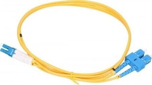 Extralink SC/UPC-LC/UPC | Patchcord | Viena režīma, Duplex, G657A1, 3mm, 2m cena un informācija | Kabeļi un vadi | 220.lv