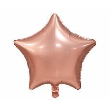 Folijas balons Zvaigzne, matēts rozā zeltains, 48 cm cena un informācija | Baloni | 220.lv