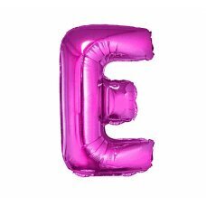 Folijas balons burts E, rozā, 35 cm cena un informācija | Baloni | 220.lv