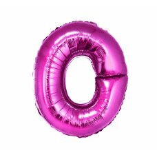 Folijas balons burts O, rozā, 35 cm cena un informācija | Baloni | 220.lv