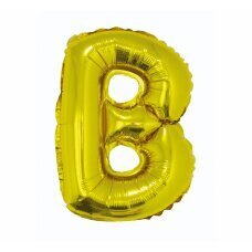 Folijas balons burts B, zeltains, 35 cm цена и информация | Шарики | 220.lv