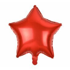 Folijas balons Zvaigzne, sarkans, 48 cm cena un informācija | Baloni | 220.lv
