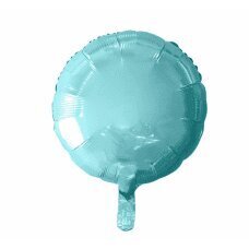 Folijas balons, apaļš, gaiši zils, 45 cm cena un informācija | Baloni | 220.lv