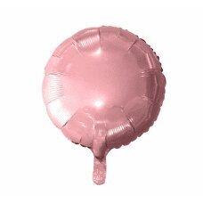 Folijas balons, apaļš, gaiši rozā, 45 cm cena un informācija | Baloni | 220.lv