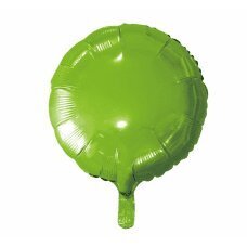 Folijas balons, apaļš, gaiši zaļš, 45 cm cena un informācija | Baloni | 220.lv