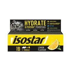 Isostar Hydrate & Perform Powertabs Lemon, 10x12 g cena un informācija | Uztura bagātinātāji enerģijai | 220.lv