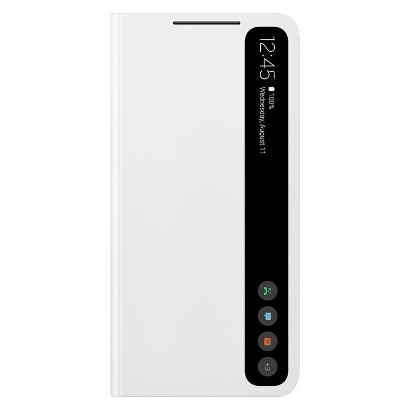 Samsung Galaxy S21 FE Smart Clear View, white - Smartphone cover cena un informācija | Telefonu vāciņi, maciņi | 220.lv